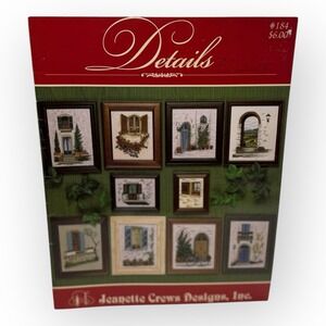 1999 Jeanette Crews Designs #184 Details Cross Stitch Booklet Windows Doors